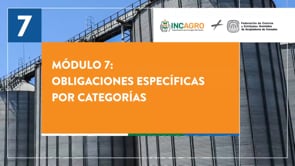  Módulo 7: Obligaciones específicas por categorías